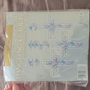 ✨️💲3️⃣ ✨️New Religious Scroll Cross 3 Pkg Dangling Cutouts Hanging Decorations